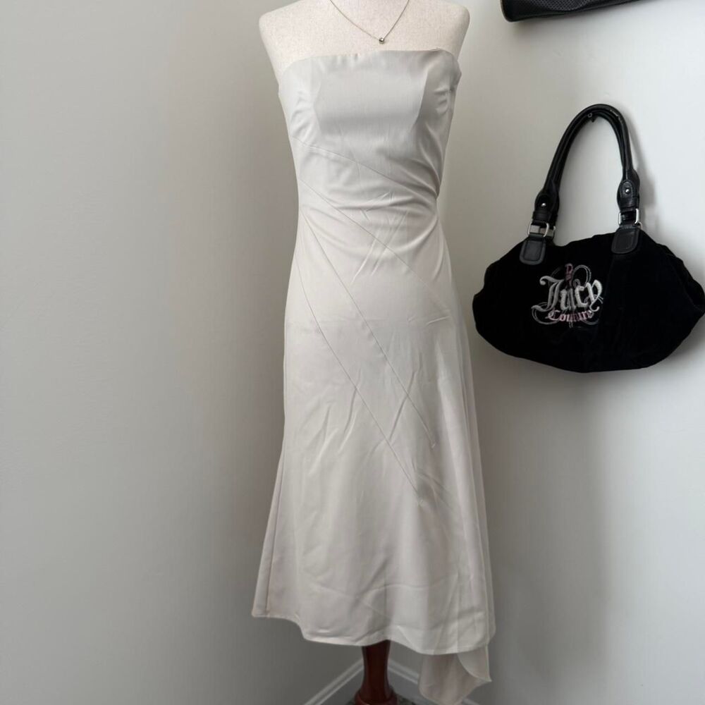 Bcbgmaxazria Light Beige Cocktail Strapless Dress Size 0